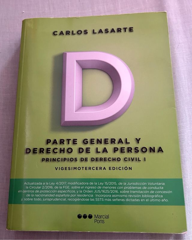PRICIPIOS DE DERECHO CIVIL 2,Decimosexta Edición