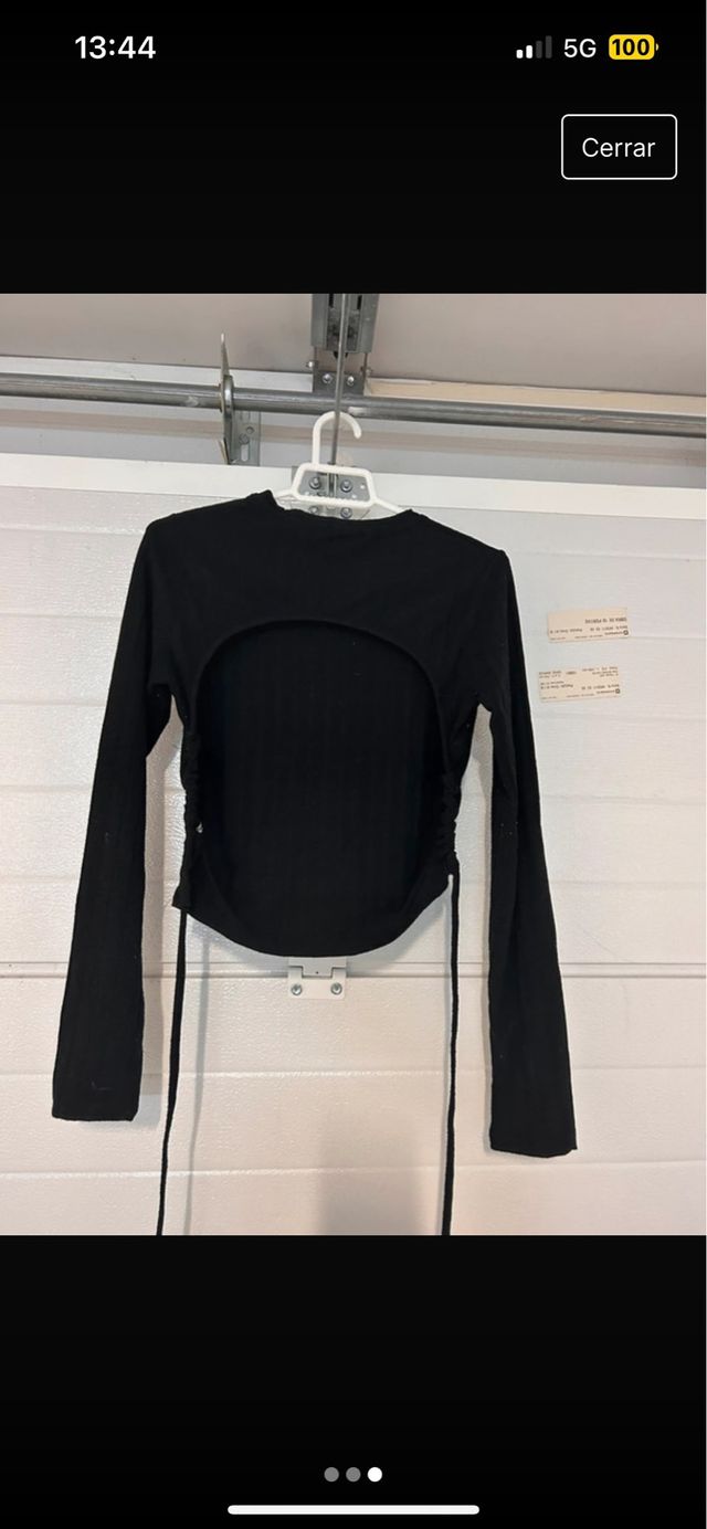 Camiseta espalda descubierta mujer