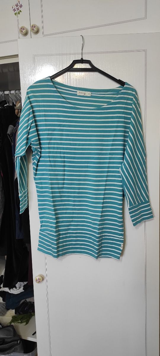 Maglia a righe turchese S