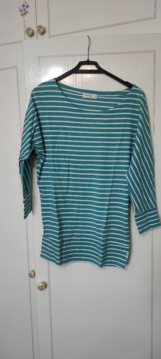 Maglia a righe turchese S