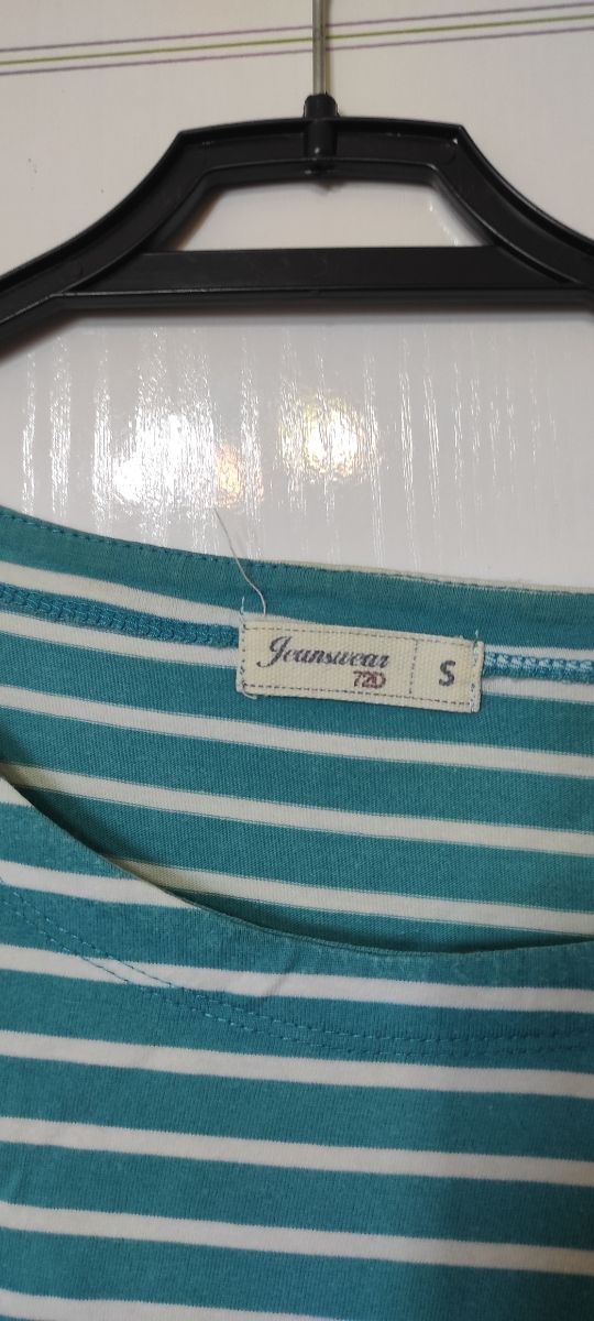 Maglia a righe turchese S