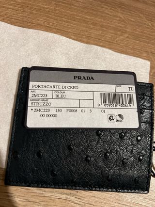 Portacarte in pelle Prada