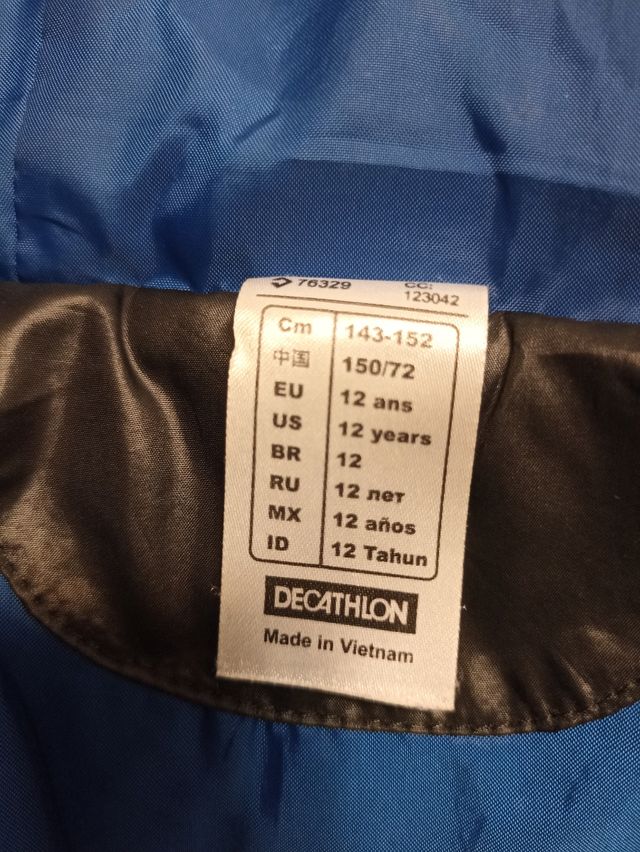 Piumino decathlon 12 anni