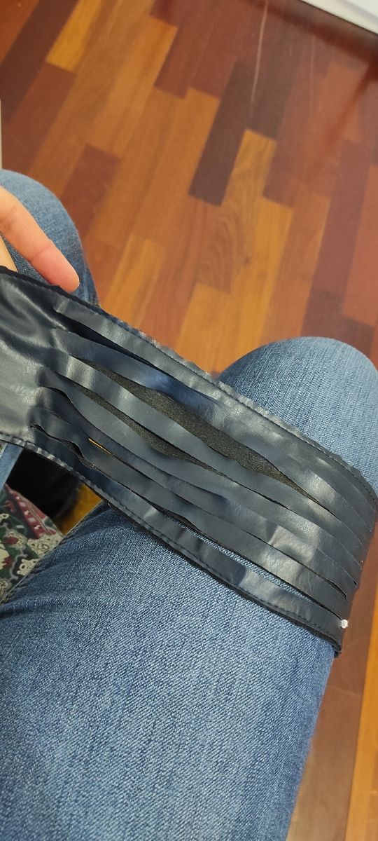 Cintura ecopelle blu petrolio Melacerba