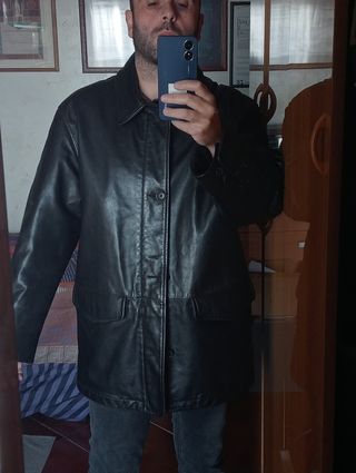 Giaccone in vera pelle - Porsche