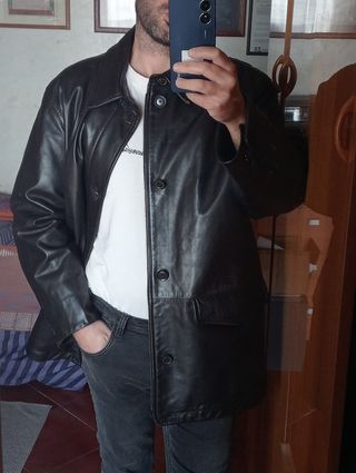 Giaccone in vera pelle - Porsche