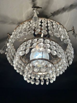 Lampara de cristal de roca