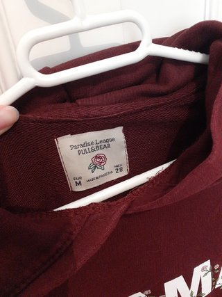Sudadera pull&bear burdeos