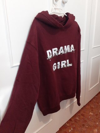 Sudadera pull&bear burdeos