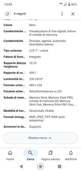 Cornice digitale per foto marca Sony 
