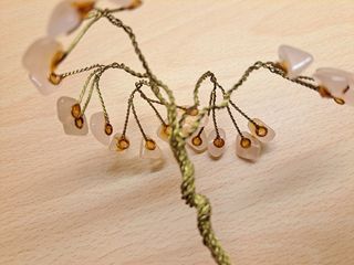 Soprammobile albero in quarzo rosa