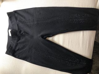 Elegantes mallas negras con piedrecitas negras. S