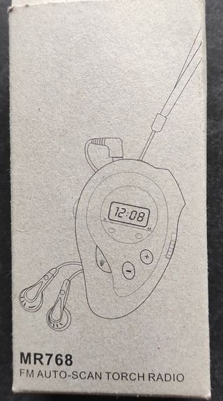 Radiolina Orologio con torcia.