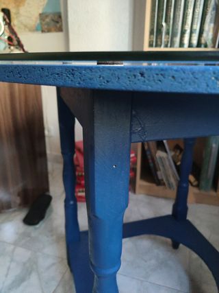 Mesa camilla con cristal