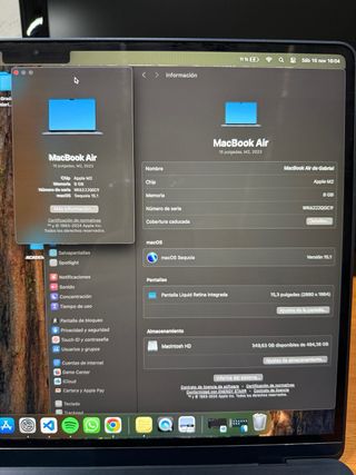 Macbook Air M2 15” 2023 512gb