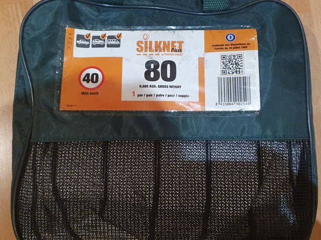 Vendo Cadenas de nieve téxtil Silknet num 80