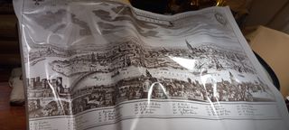 Mural antiguo mapa de Sevilla