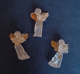 Ángeles resina hielo árbol Navidad