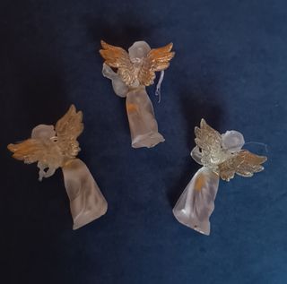 Ángeles resina hielo árbol Navidad