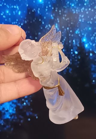 Ángeles resina hielo árbol Navidad