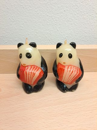 Candele panda - decorazione natalizia