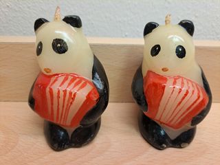 Candele panda - decorazione natalizia