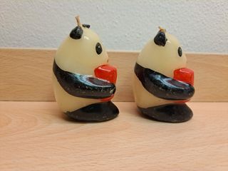 Candele panda - decorazione natalizia