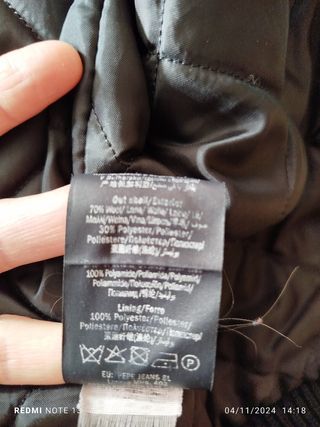 Chaqueta negra lana Pepe Jeans