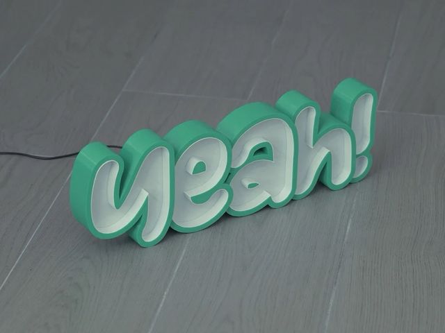 Cartel Luminoso “yeah!”