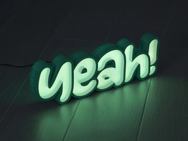 Cartel Luminoso “yeah!”