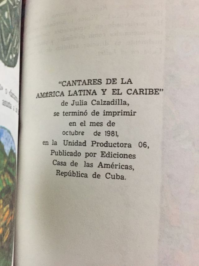 Cantares de la América Latina y el Caribe.