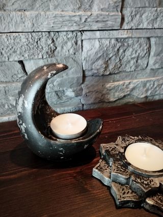 Set Pz. 2 Portacandela Luna Stella