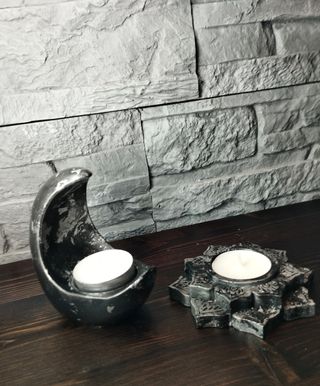 Set Pz. 2 Portacandela Luna Stella