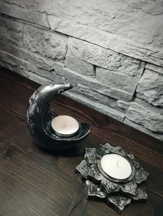 Set Pz. 2 Portacandela Luna Stella