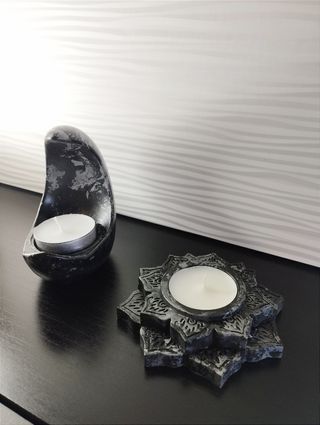Set Pz. 2 Portacandela Luna Stella