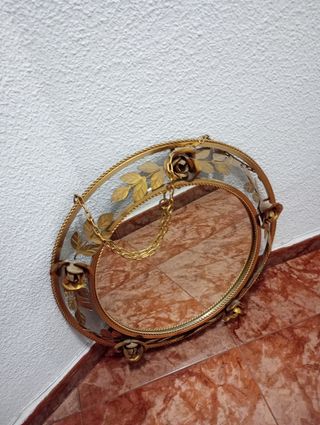 Espejo vintage dorado
