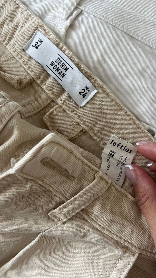 Pantalon boyfriend beige