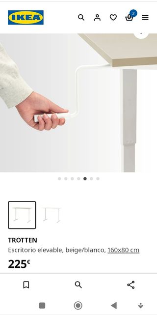 Mesa elevadora Ikea 160x80