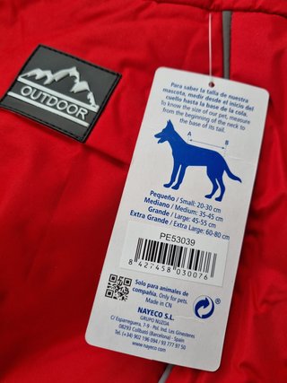 abrigo impermeable con forro polar para perro