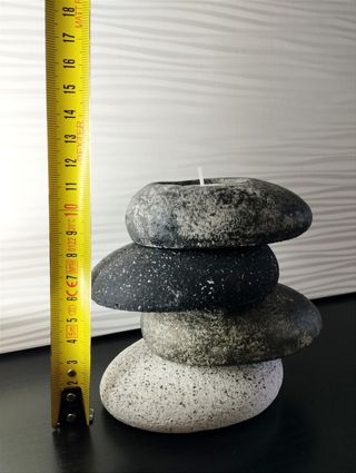 Portacandela 4 sassi design moderno casa