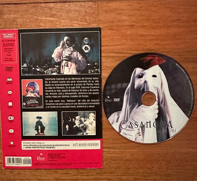 DVD Casanova di Federico Fellini