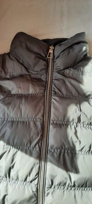 PLUMAS GEOX GRIS SATINADO, OPCIÓN CUELLO DE PELO