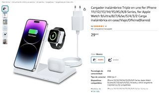🔻➖ 50%🔻 Cargador inalámbrico Triple