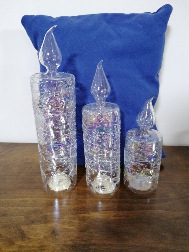 Natale candele di vetro