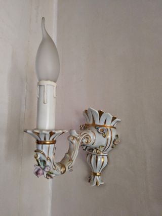 Lampadario ceramica stile Capodimonte