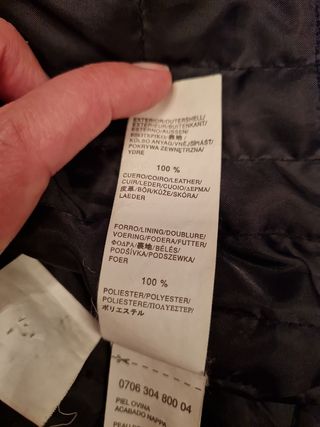 Cazadora piel hombre talla XL