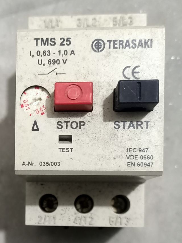 Guardamotor Terasaki TMS-25   0,63/1,0 A