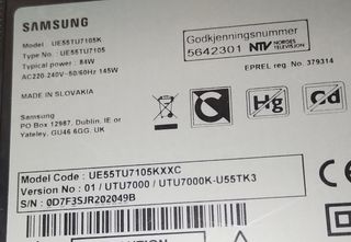 Despiece TV SAMSUNG UE55TU7105K tele televisor tv