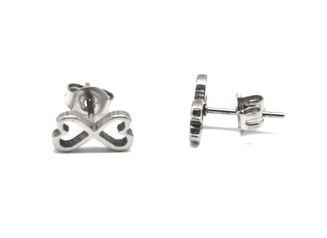 Pendientes acero INIFINITO corazón, cómodos