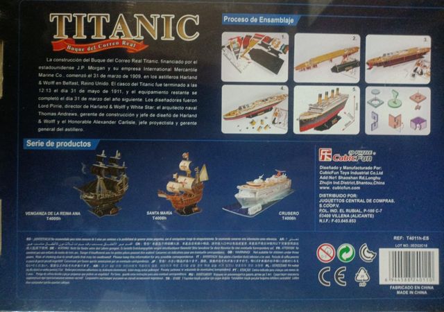Puzzle 3D TITANIC/ SIN ABRIR.